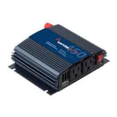 All Power Supply Power Inverter, Modified Sine Wave, 900 W Peak, 450 W Continuous, 2 Outlets SAM-450-12